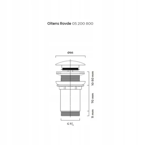 Priza alama aurie Oltens Rovde 05200800 click-clack fara preaplin