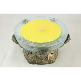  Lumanare din sticla turnata pe baza, VAZA MARE