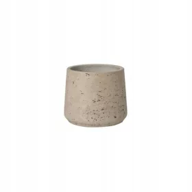    Ghivece de ceramică 16,5 cm x 16,5 x 14 cm diametru 16,5 cm ceramică nuanțe de gri și argintiu