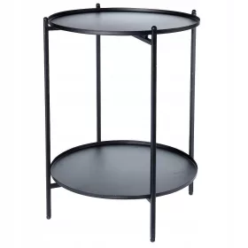    Masuta de cafea H&S Decoration Link rotunda 35 x 35 x 50cm neagra