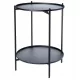  Masuta de cafea H&S Decoration Link rotunda 35 x 35 x 50cm neagra