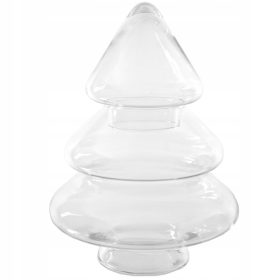    Decor de Craciun din sticla Sigma-Glass 27x21 cm Brad de Craciun