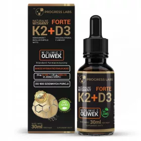   Vitamina K2 MK-7 + D3 în Picături 30ml de la Progress Labs - Fără Conservanți