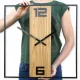  Ceas de perete ModernClock, negru, nuante de maro, 49cm