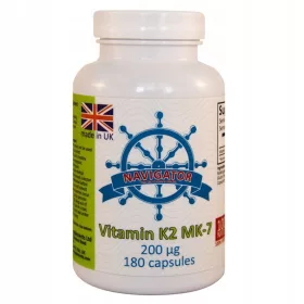   Vitamina K2 MK-7 200µg din NATTO, 180 Capsule - Navigator Supplements