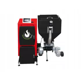    CAZANĂ BOILER SOBĂ PE PELETE DUBĂ FUNCȚIE ECONOMIC HIT 10 KW PELETI