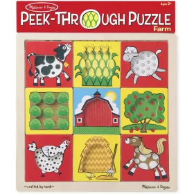  MELISSA DOUG FARM FEREASTRĂ PUZZLE MECI FUNDAL