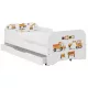  Wooden Toys pat MIKI 74 x 144 cm Alb
