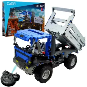   OUTLET Kit CaDA Hi-Tech Basculantă cu telecomandă Camion albastru 37cm Basculantă Vehicul de construcții 638 el RC AMBALAJ DETERMINAT