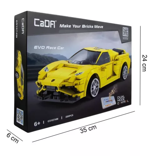 Cuburi CaDA Vehicul cu telecomandă Mașină de curse EVO Mașină de curse + Durabil Lotus Evija RC Dual Mode 597 el