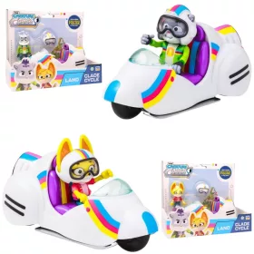   Puzzle-uri cu animale Set de carcase Creatura Sam Snow și figurine de motociclete Kit Casey
