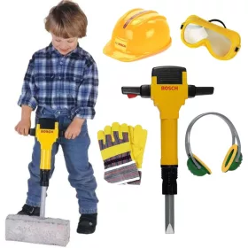Ciocan pneumatic de jucărie și accesorii cu cască Bosch