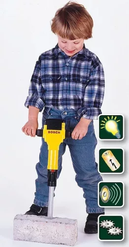 Ciocan pneumatic de jucărie și accesorii cu cască Bosch