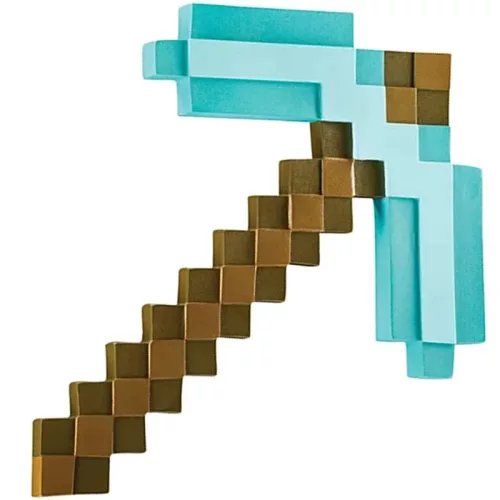 Set costum Minecraft, deghizare, costum de carnaval armura diamant 109-126 cm (4-6 ani) + kg armă Târnăcop 41 cm