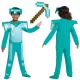 Set costum Minecraft, deghizare, costum de carnaval armura diamant 127-136 cm (7-8 ani) + kg armă Târnăcop 41 cm