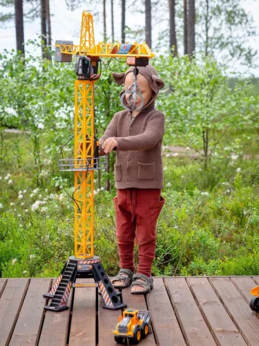 OUTLET Mega Crane Macara Macara sonora cu telecomanda 120 cm + telecomanda - produs defect