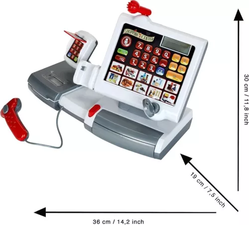 Casa de marcat electronica + cos de cumparaturi jucarii cu accesorii pentru copii Electrocasnice 3+