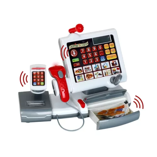 Casa de marcat electronica + cos de cumparaturi jucarii cu accesorii pentru copii Electrocasnice 3+