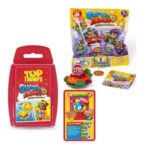   Set BlasterJet Super Zings Seria 4 cu figurină SuperZings + joc de cărți Top Trumps
