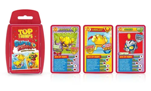 Set BlasterJet Super Zings Seria 4 cu figurină SuperZings + joc de cărți Top Trumps