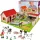 OUTLET Ferma din lemn Gradina + figurine animale ferma gospodarie 23 bucati DEFECT