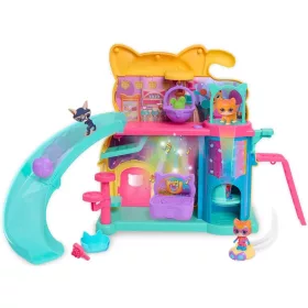   Disney Junior Supercats Super Kitties Playground Purr'n'Play + Accesorii pentru figurine pisici și pisici Echipa 5 figurine