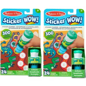   Melissa & Doug - 2 autocolant Wow! Dinozauri cu ștampilă și 300 de autocolante