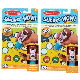   2 buc. Carte de autocolante Stickerwow 300 buc + ștampilă Melissa & Doug