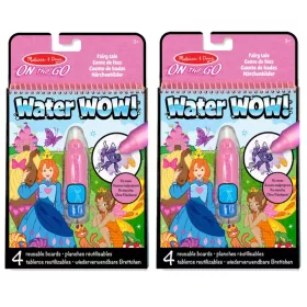   2 buc carte de colorat cu apa Fairy Tales Princess Water Wow Melissa Doug 3+