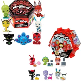   Set figurine Miraculous Ladybug și Black Cat Shack Stack Kwami House + Surprise Box