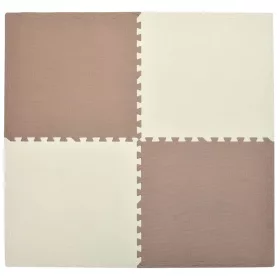   Covoraș din spumă Humbi 120x120 Puzzle mare spumă rezistent la apă 4 buc crem / bej închis
