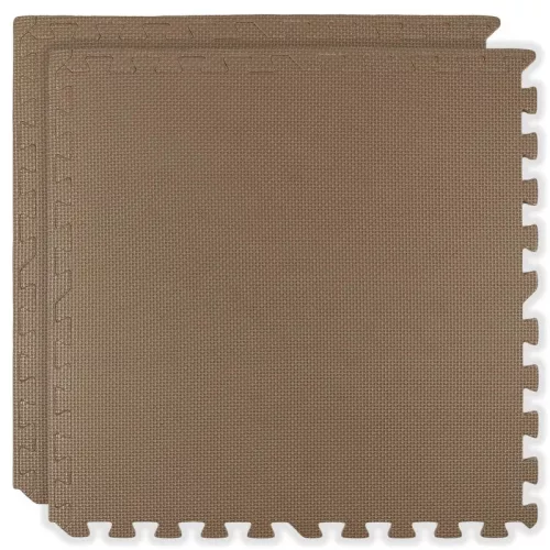 Covoraș din spumă Humbi 120x120 Puzzle mare spumă rezistent la apă 4 buc crem / bej închis