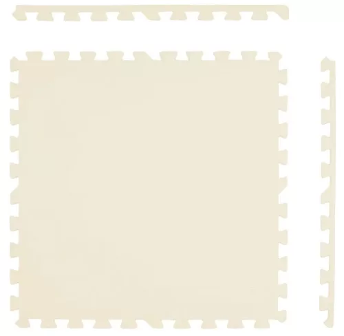 Covoraș din spumă Humbi 120x120 Puzzle mare spumă rezistent la apă 4 buc crem / bej închis