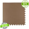 Covoraș din spumă Humbi 120x120 Puzzle mare spumă rezistent la apă 4 buc crem / bej închis