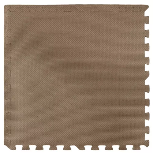 Covoraș din spumă Humbi 120x120 Puzzle mare spumă rezistent la apă 4 buc crem / bej închis