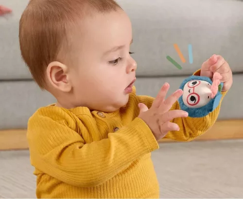 Planet Friends Zrănitoare senzorială Floare și albină harnică + dentisor GRATUIT