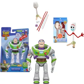   Disney Toy Story 5 Figura interactivă Buzz Astral Buzz Lightyear Interactables 18cm EN și kit creativ Figurine DIY Tacâmuri Furcă